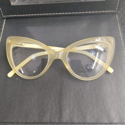Armazón de acetato transparente amarillo