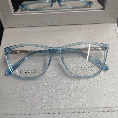 Armazón de acetato transparente celeste