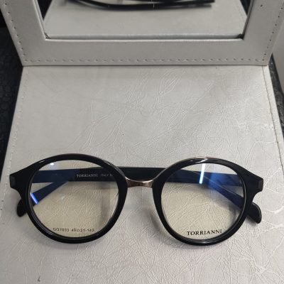 Armazón acetato incrustación metálica unisex